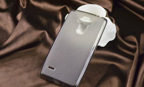 Силиконов гръб ТПУ мат за LG G4 Stylus сив прозрачен